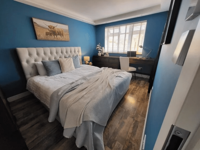 Bedroom prepared with complete home staging