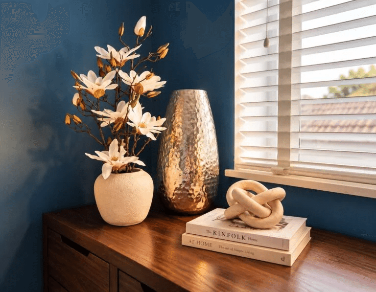Furniture and accessories selected for a styling plan