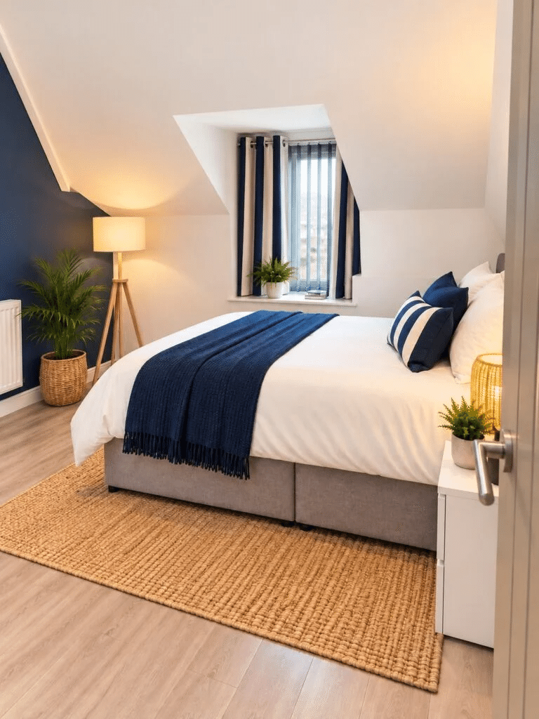 Calm styled bedroom in Bournemouth